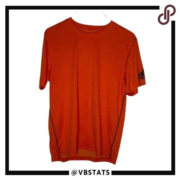 Adidas Large Orange Climalite SS Athletic Top - Picture 1 of 7